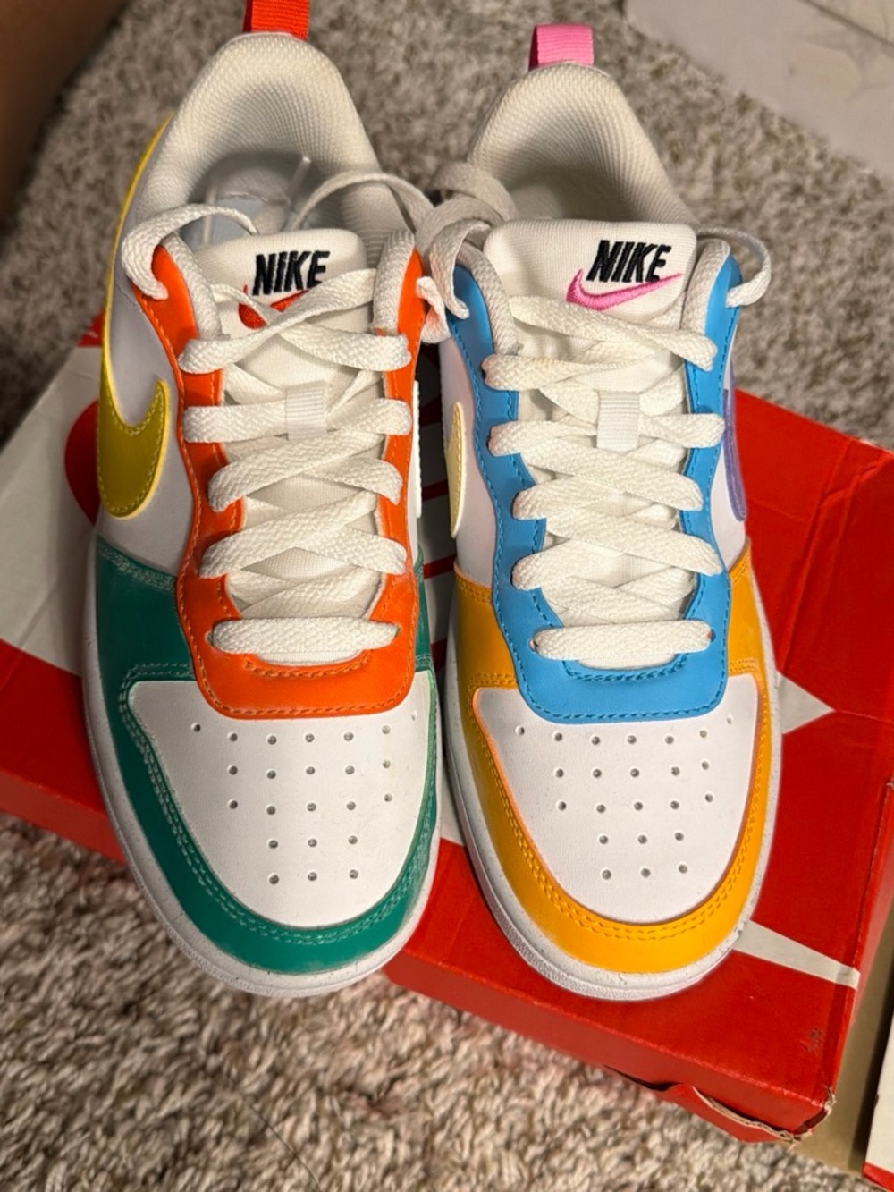 Multi colored Nike dunk sneaker